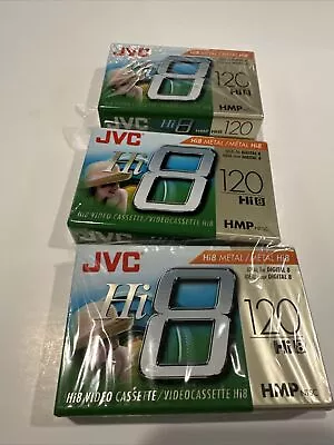 New Sealed JVC HI8 Metal 8mm Video Cassette 3 Pack • $4.99