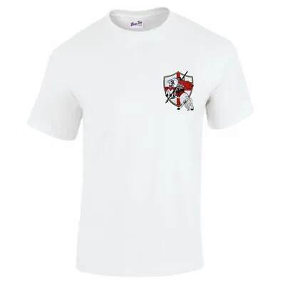 £10.97 • Buy St George's Day England T-Shirt For Men Embroided Horse And Knight