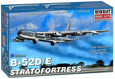 Minicraft B-52 D/E Stratofortress W/ Stand 1/144 Plastic Model Plane Kit 14745 • $39.99