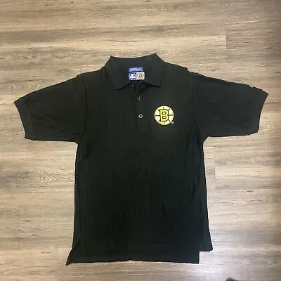 Men's Official Starter Boston Bruins Polo Size Medium Black • $30