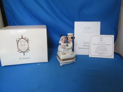 LENOX DISNEY Mickey & Minnie Sweetheart Treasure Box Bride & Groom Wedding NIB • $47.99