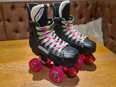 Bauer Nexus 3000 Quad Kids Roller Skates Ventro Turbo Wheels Child UK 3.5 EU 36 • £130