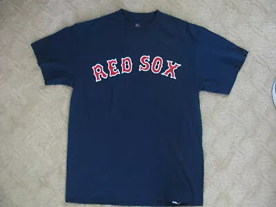 Boston Red Sox Navy Blue T-Shirt Size YOUTH XL By Majestic MLB • $9.80