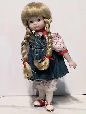 Heritage Mint Collectible Porcelain “Susan” Doll With Stand 14 In. Tall  1990 • $12.99