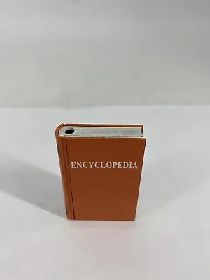 RARE Vintage Novelty Encyclopedia Book Pocket Lighter Refillable Butane Orange • $9.41