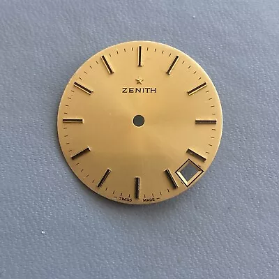 Vintage ZENITH  2562 C Wristwatch Dial. Gold Colour.  27.1mm • £59.99