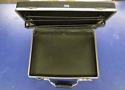 American Tourister Black Escort Hard Briefcase Vintage Approx 18 X 13 X 4.5 USED • $14.99