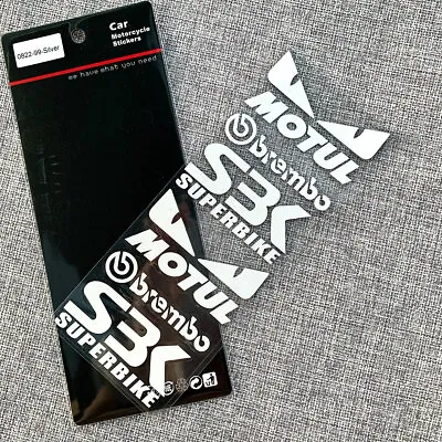 Silver Reflective Motorcycle Side Strip Motul Sticker Decal For YAMAHA Kawasaki • $9