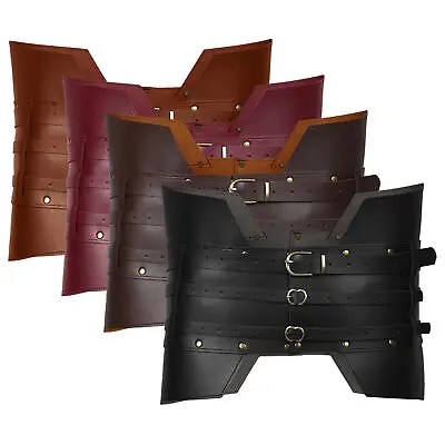Viking Waist Armor Faux Leather Wide Belt Medieval Knight Corse • £37.82