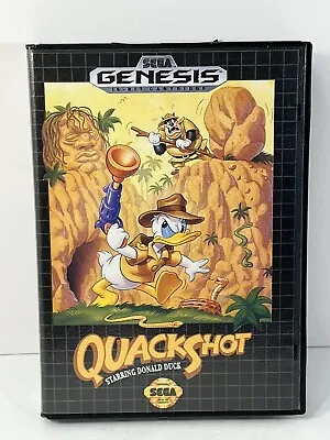 QuackShot Donald Duck Sega Genesis CIB Complete Game Box Case Art Manual Tested • $59.99