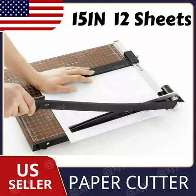 Heavy Duty Paper CutterA4 Paper Trimmer Photo Page Guillotine Craft 12 Sheets✅ • $35.99