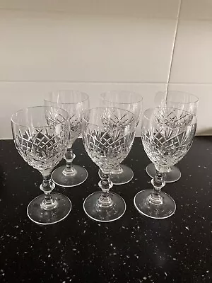 Edinburgh Crystal Set Of 6 White Wine Glasses • £39