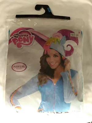 My Little Pony Rainbow Dash Zipper Jacket Hoodie Costume Cosplay Adult Sz L MLP • $18.99