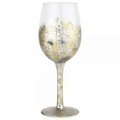 Lolita Venom Snake Skin Pattern Hand Painted Wine Glass New Boxed 6004363 • £9