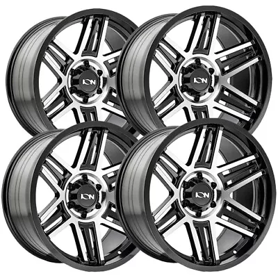 (Set Of 4) Ion 147 20x9 6x135 +18mm Black/Machined Wheels Rims 20  Inch • $803.96