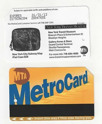 2012  NYC   SUBWAY MAP   IPAD  CASE      METROCARD  Metro Card Exp.2013 • £2.85