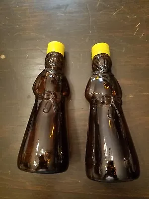 2 Mrs Butterworths Vintage Amber Glass Syrup Bottles 8  Brown • $8