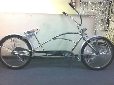 Chrome 26  Limo Stretch Beach Cruiser Bike W/144 Spokes Coaster Brake! • $699.99