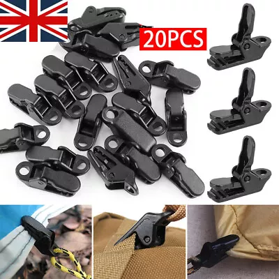 20x Adjustable Heavy Duty Lock Grip For Tarp Shade Cloth Tent Nylon Snap Clips • £4.44