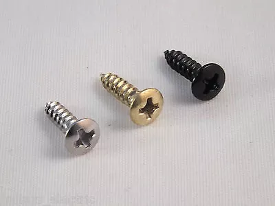  SCRATCH PLATE PICKGUARD SCREWS; Chrome Black Or Gold In Almost Any Quantity • £2.75