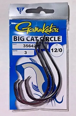 Gamakatsu Hook Big Cat Circle NS Black Sizes 1/0 - 12/0 - Choose • $6.25