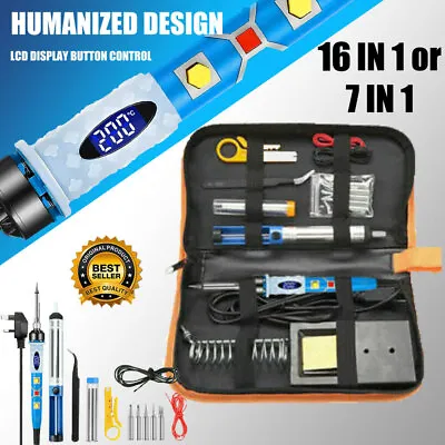 60W 80W Soldering Iron Kit Electronic Welding Irons Solder Tools Adjustable Wire • £14.99