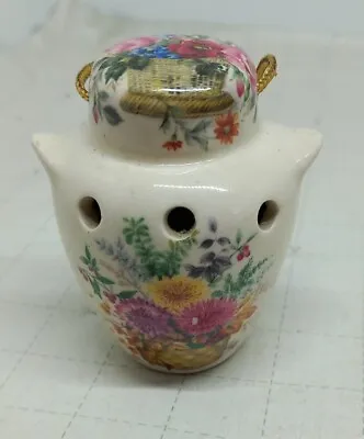 £1.99 • Buy Ceramic Pomander Urn Shape Vintage Floral Motiff Sallie Robinson