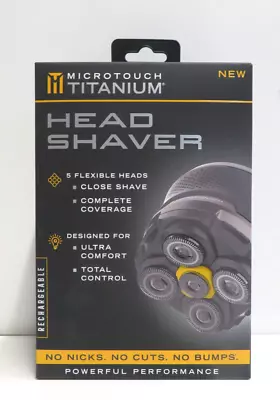 Microtouch Titanium Head Shaver 5 Flexible Heads Rechargeable Cordless - SEALED • $54.99