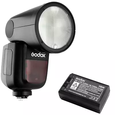 Godox V1 TTL Li-Ion Round Head Flash + VB26 Battery For Nikon • $460