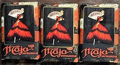 Vintage Maja Jabon By Myrurgia Mini Soap Bars Barcelona Spain-New-Lot Of 3 • $24.99