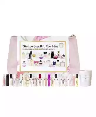 Macy's Discovery Kit For Her -  23 Perfume Samples + Bonus Mini Candle + Bag • $68.88