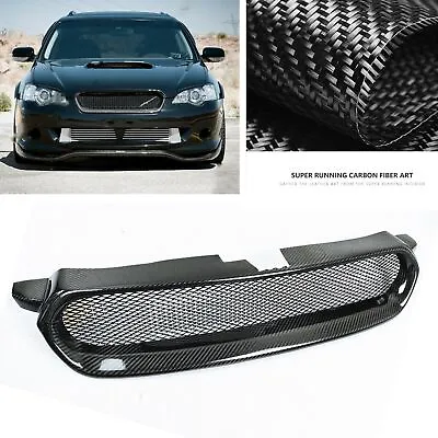 Front Lower Mesh Grill Grille Mesh For Subaru Legacy 2005-2007 Carbon Fiber • $128.15