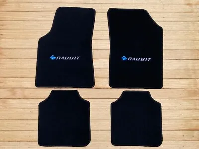 Fit For VW Golf Mk1 Rabbit Velour Floor Mat Mats Carpet Black 4pcs 1974-82 • $129.99