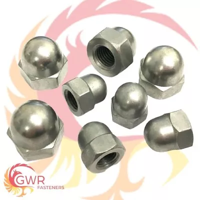 M8 X 1mm M10 X 1mm M10 X 1.25mm FINE PITCH Dome Nuts - 303 Stainless Steel Nut • £54.96