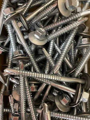 £1.50 • Buy Cladfast Zinc And Clear Plated Self Drilling Roof Screws With Washer 5.5 X 70mm