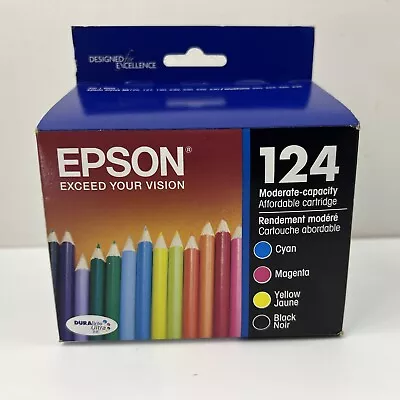 Genuine Epson 124 Black & Color Ink Cartridges T124120-bcs 4 Ink Cartridges￼ • $19.99