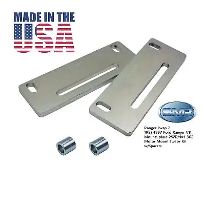 For 83-97 Ford Ranger V8 Mounts Plate 2WD/4x4 302 Motor Mount Swaps Kit W/Spacer • $24.99