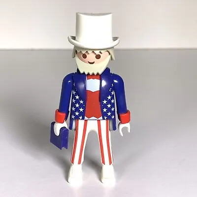 £9.99 • Buy Playmobil 5203 Uncle Sam Figure Series 1 Rare Complete White Top Hat Book