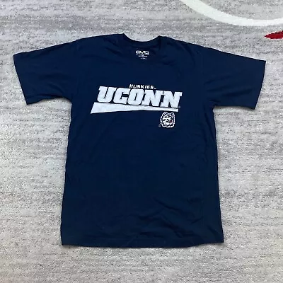 UConn Huskies Shirt Medium Blue White Spell Out Connecticut NCAA Basketball Mens • $20.77