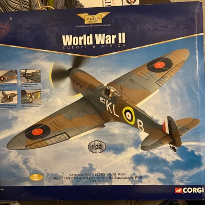 £115 • Buy Corgi Aviation Aa33904 1:32 Spitfire Mk1 Kiwi Po Alan Deere No 54 Sqn 1940