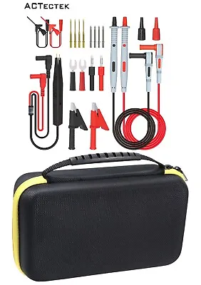 Probe Test Leads Kit Replacement Needle Tester Tip + Hard Case For Multimeter • $37.99