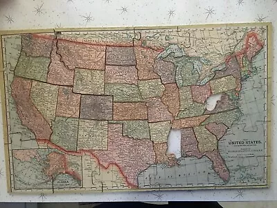 1920s Vintage Madmar Puzzle Map Of United States Selling Missing Pieces • $4.99