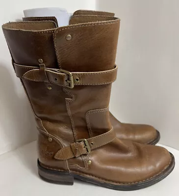 UGG GILLESPIE Women 1001888 Brown Boot Size 6.5 Biker Boots • $120