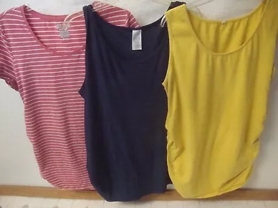Plus Size Lot Of 3 Spring Summer Maternity Tops Tank Tops Size XXL • $14.99