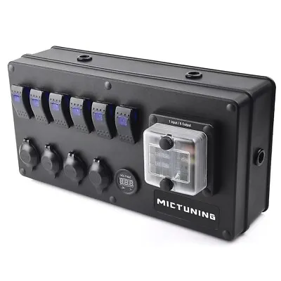 6 Gang Rocker Switch Panel Box Waterproof 12V ON Off Switch With Led Fuse Block  • $92.64