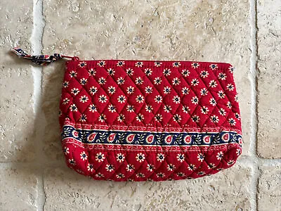 Vera Bradley Americana Red Zippered Lined Makeup Cosmetic Bag RETIRED • $12.99