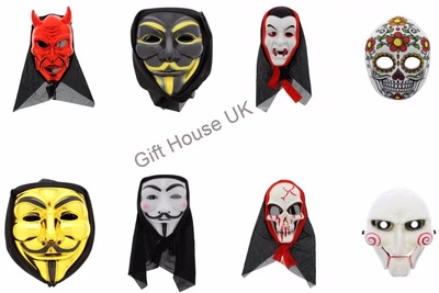 £12.95 • Buy Face Mask HORROR FACE MASKS FANCY DRESS PARTY Fun COSTUME Halloween