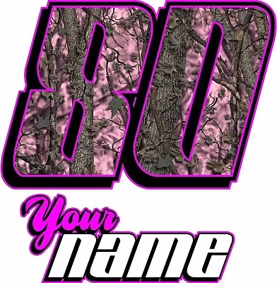 Pink Camouflage Girl Race Car Imca Dirt Late Model Number Decal Set • $113.94