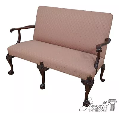 60259EC: SOUTHWOOD Chippendale Style Ball & Claw Foot Settee • $1195