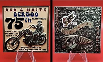 $300 • Buy Rare!! 3.5 Inch Hells Angels 75th Anniversary Party Flyer Coin